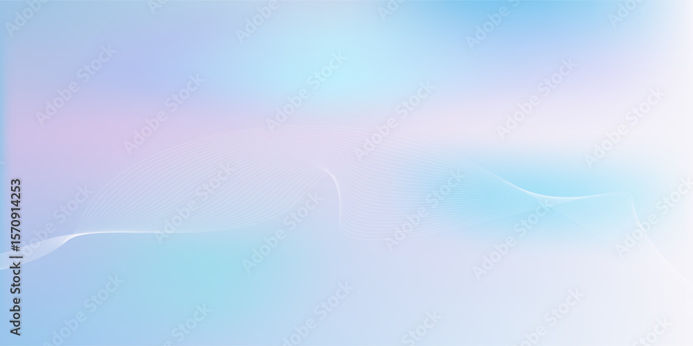 Poster abstract blue gradient background with shining lines waves. minimalist background for banner, poster