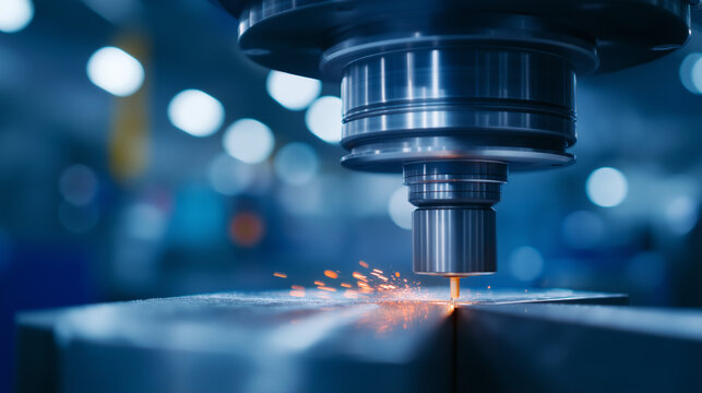 Metallurgist at Work with Diamond-Tipped Lathe Cutting Carbides