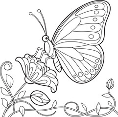 simple black outline drawing of a Donkey printable