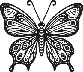 simple black outline drawing of a Donkey printable