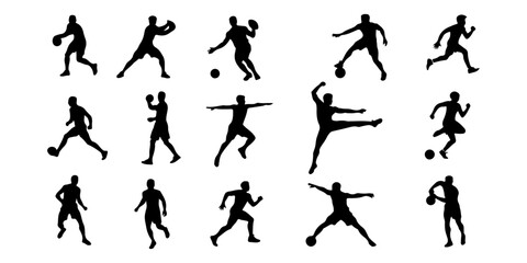Silhouette Vector Set of Women and People in Sports Action