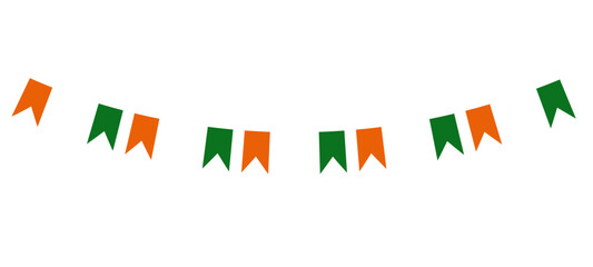 Indian Republic Day Flag bunting banner, Indian Independence day Bunting Flag Banner, Indian Flag Festive Bunting with Orange, White, and Green Flags, Indian Flag Indian Bunting Flag Banner
