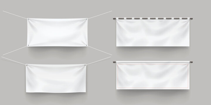 textile realistic sheets in set with shadows