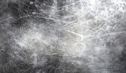 High quality photo of grungy textured metallic surface with numerous fine scratches and light reflections.