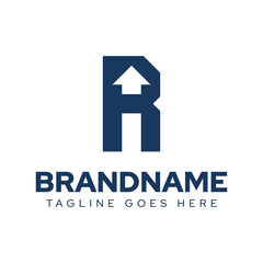 Letter R Arrow Logo, symbolizing direction, ambition, and forward movement