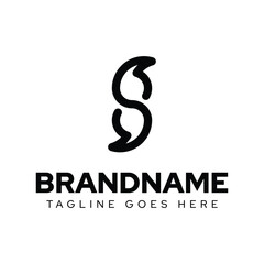 Letter S Quote Logo, symbolizing communication, expression, and ideas