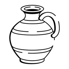  A drawing style icon depicting an earthen jug
