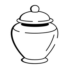 A hand drawn icon denoting a lid jar
