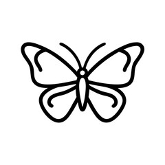 Fototapeta premium Outline of a butterfly illustration in minimalistic design 