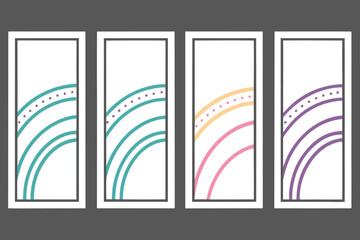 Abstract Rainbow Arcs A Series of Four Minimalist Compositions