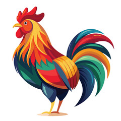 Vibrant Detailed Rooster Illustration