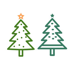 Fototapeta premium christmas tree vector illustration