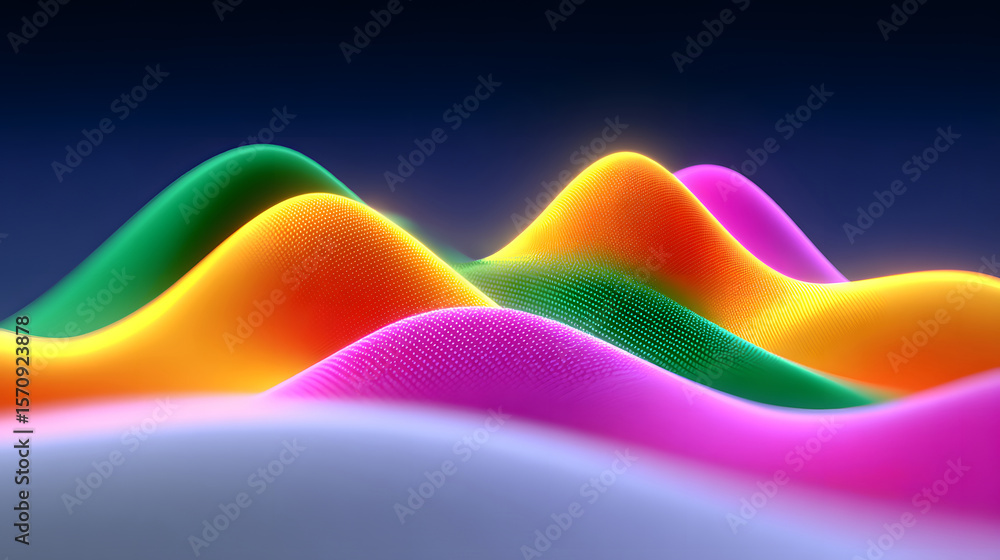 Poster abstract light three-dimensional luminous particles technology sense kv main visual background