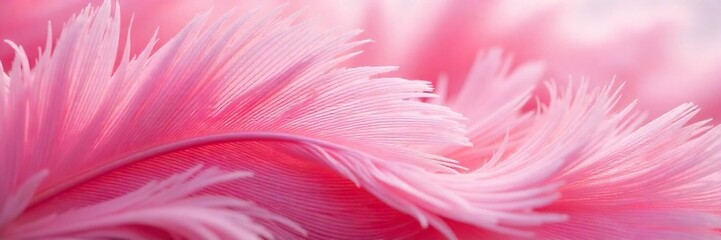 Soft Pink Feathers Close-Up Delicate Texture & Vibrant Color Ideal for Crafting, Design, & Artistic Backgrounds