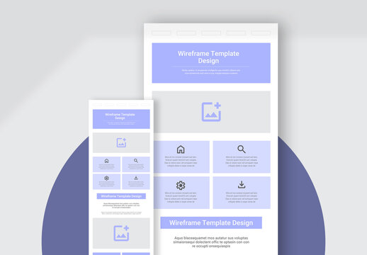 Modern Website Wireframe Template Layout