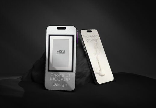 Phone UI UX Mockup Design