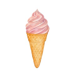 Ice cream cone swirl dessert