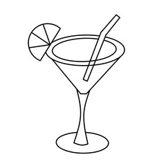 Cocktail drink icon vector