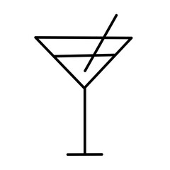 Cocktail drink icon vector