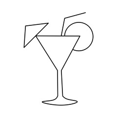 Cocktail drink icon vector