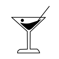 Cocktail drink icon vector