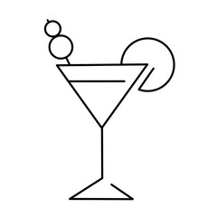 Cocktail drink icon vector