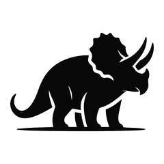 vector silhouettes of Triceratops