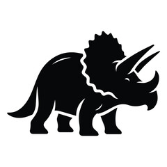 vector silhouettes of Triceratops