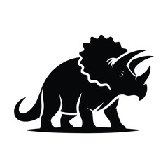 vector silhouettes of Triceratops