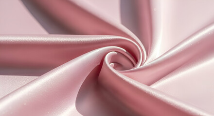 pink satin silk drape with natural creases and a glossy finish, elegant and romantic mood