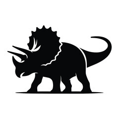 vector silhouettes of Triceratops