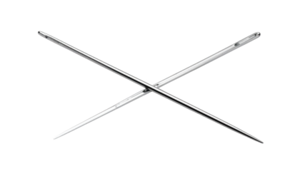 Crossed needles illustration isolated on transparent background