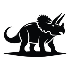 vector silhouettes of Triceratops