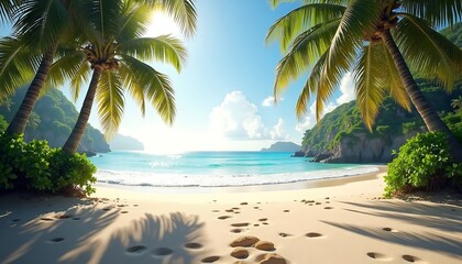 Obraz premium palm trees on the beach