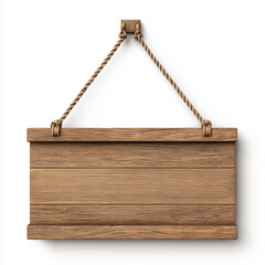 Rustic Wooden Hanging Sign - Blank Display , white background cut out PNG
