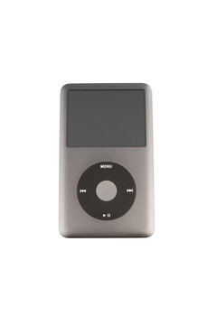 iPod Classic colore antracite di Apple isolato su sfondo bianco o trasparente