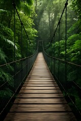 wooden bridge in the forest