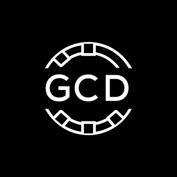 GCD Creative Letter mark Badge Logo Design, GCD Later Logo, Geometric Monogram Logo on Black Background, GCD  Later Logo, Contemporary Minimal Logo for Business Identity.
