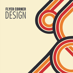 Flyer, brochure, poster corner design template 