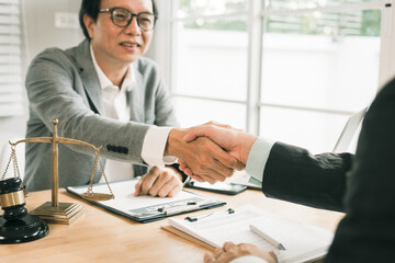Legal advice concept: A lawyer or legal advisor is someone who listens and gives advice to business...