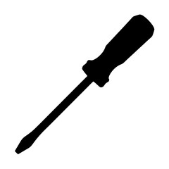 Black screwdriver with white background perfect for home improvement projects design