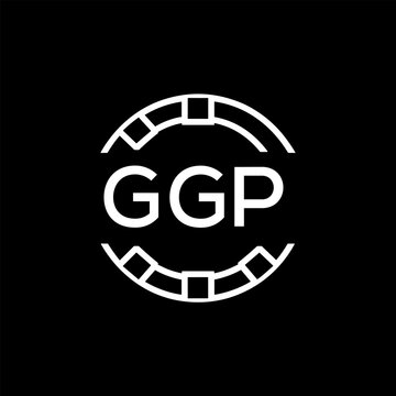 GGP Creative Letter mark Badge Logo Design, GGP Later Logo, Geometric Monogram Logo on Black Background, GGP  Later Logo, Contemporary Minimal Logo for Business Identity.
