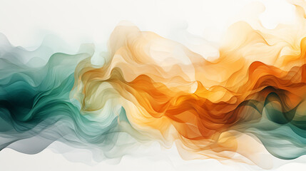 Waving ribbon or banner with flag of Ireland. Template for independence day 3d illustration