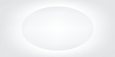 Abstract white glowing geometric lines on gray background. Modern shiny blue circle lines pattern. Futuristic technology concept. Suit for cover, poster,