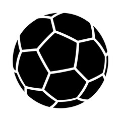 Obraz premium Black and white soccer ball graphic illustration for sports design