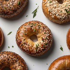 bagel on a white background
