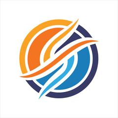 Abstract Circle Line Logo Vector