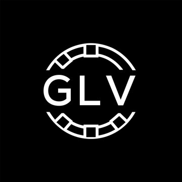 GLV Creative Letter mark Badge Logo Design, GLV Later Logo, Geometric Monogram Logo on Black Background, GLV  Later Logo, Contemporary Minimal Logo for Business Identity.
