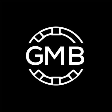 GMB Creative Letter mark Badge Logo Design, Geometric Monogram Logo on Black Background, GMB Later Logo, Contemporary Minimal Logo for Business Identity.
