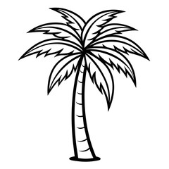 Obraz premium palm tree line art